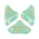 Cuentas de vidrio Hélios® by Puca® - Blue green opal splash 61100/94401
